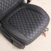 eZee Stoelbekleding Volkswagen ID Buzz >2023 Zwart Diamond zilver stiksel (voorraadmodel)